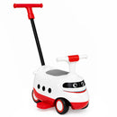 Bullet-train push car with parent handle – Red