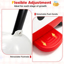 Detachable handle and retractable footrests – Red