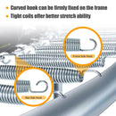 20 Pack 14 cm Trampoline Springs with T-Hook Tool – Curved mat and frame hooks