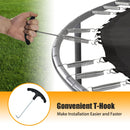 20 Pack 14 cm Trampoline Springs with T-Hook Tool – T-hook installation detail
