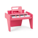 Pink 25-key mini toy piano with light-up teaching keys, view 3
