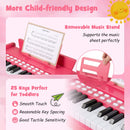 Pink 25-key mini toy piano with light-up teaching keys, view 7