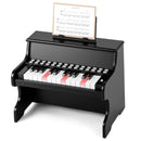 Black 25-key upright toy piano with light-up teaching keys, view 4