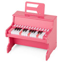 Pink 25-key upright toy piano with light-up teaching keys, view 4