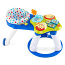 Blue activity centre with musical tabletop and seat
