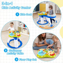 Blue activity centre tabletop and floor-play configurations