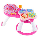 Pink activity centre with musical tabletop and seat