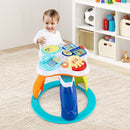 White and multicolour activity table