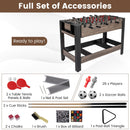 3-in-1 Swivel Foosball, Pool and Table Tennis Set, Brown, view 7