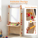 4-in-1 Adjustable Wooden Art Easel with Ball Track – folded frame