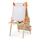 4-in-1 Adjustable Wooden Art Easel with Ball Track – magnetic whiteboard and paper holder