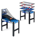 6-in-1 Family Games Table, Blue/Black/White, view 2