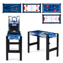 6-in-1 Family Games Table, Blue/Black/White, view 3