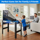 6-in-1 Family Games Table, Blue/Black/White, view 5
