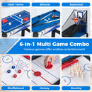6-in-1 Family Games Table, Blue/Black/White, view 6