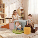 6-Piece Velvet Foam Climbing Play Set – Grey – detail view