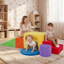 6-Piece Velvet Foam Climbing Play Set – Red – detail view
