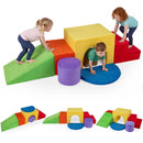 6-Piece Velvet Foam Climbing Play Set – Red – detail view