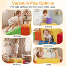 6-Piece Velvet Foam Climbing Play Set – Red – detail view
