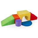 6-Piece Velvet Foam Climbing Play Set – Red – detail view
