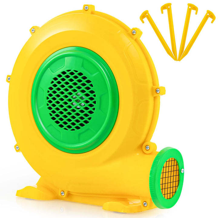 680W Electric Air Blower for Inflatables – Blower and four included ground stakes