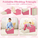 7-Piece Foam Climbing Set with Arches and Floor Mat – Pink – detail view