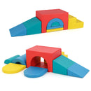 7-Piece Foam Climbing Set with Arches and Floor Mat – Red – product view