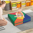 7-Piece Geometric Foam Play Set with Storage Strap – supervised playroom arrangement