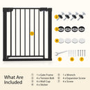 75–82 cm Auto-Close Metal Door Gate – Black – detail view