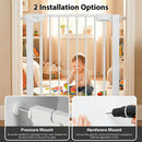 75–82 cm Auto-Close Metal Door Gate – White – detail view