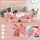 Pink eight-piece modular kids play sofa, removable machine-washable cover