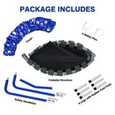 Trampoline components and safety pins