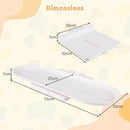 Scale platform and removable tray dimensions