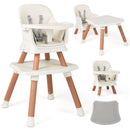 Khaki convertible high chair, whole chair, low chair, table and block panel