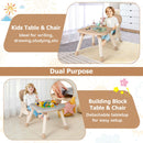 Coffee convertible high chair, tabletop and building-block surface