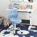 Adjustable Armless Kids Desk Chair with Padded Seat – Blue, view 2