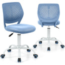 Adjustable Armless Kids Desk Chair with Padded Seat – Blue, view 4