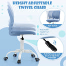 Adjustable Armless Kids Desk Chair with Padded Seat – Blue, view 7