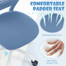 Adjustable Armless Kids Desk Chair with Padded Seat – Blue, view 9