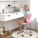 Adjustable Armless Kids Desk Chair with Padded Seat – Light Pink, view 2