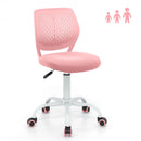 Adjustable Armless Kids Desk Chair with Padded Seat – Light Pink, view 3