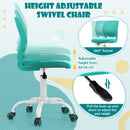 Adjustable Armless Kids Desk Chair with Padded Seat – Green, view 3