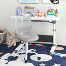 Adjustable Armless Kids Desk Chair with Padded Seat – Grey, view 1