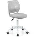 Adjustable Armless Kids Desk Chair with Padded Seat – Grey, view 2