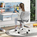 Adjustable Armless Kids Desk Chair with Padded Seat – Grey, view 5