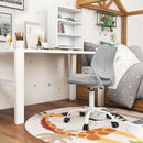 Adjustable Armless Kids Desk Chair with Padded Seat – Grey, view 6