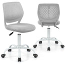 Adjustable Armless Kids Desk Chair with Padded Seat – Grey, view 7