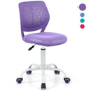 Adjustable Armless Kids Desk Chair with Padded Seat – Purple, view 2