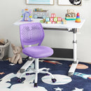 Adjustable Armless Kids Desk Chair with Padded Seat – Purple, view 5