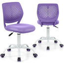 Adjustable Armless Kids Desk Chair with Padded Seat – Purple, view 6
